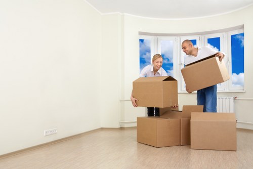 Professional team coordinating an office move in Holloway