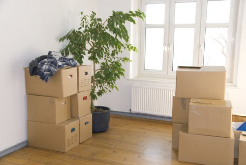 Business staff preparing for an office move in Holloway